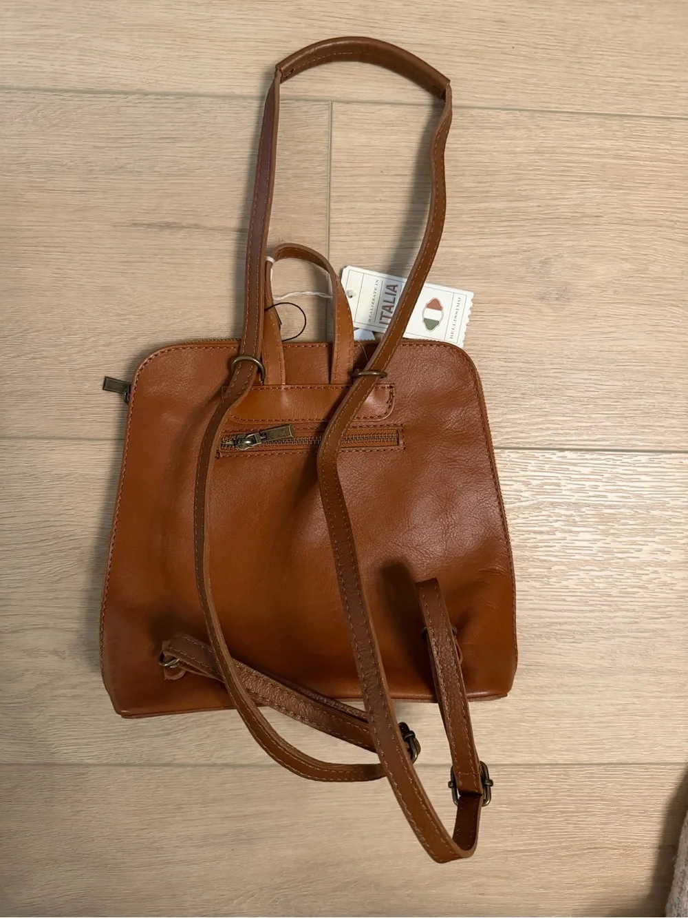 I Medici Firenze genuine Italian leather backpack crossbody convertible purse